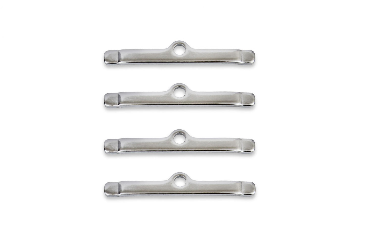 Valve Cover Clamps Chrome Custom extra long, 1/4 Inch Diameter Holes, 4 in a set Mr Gasket