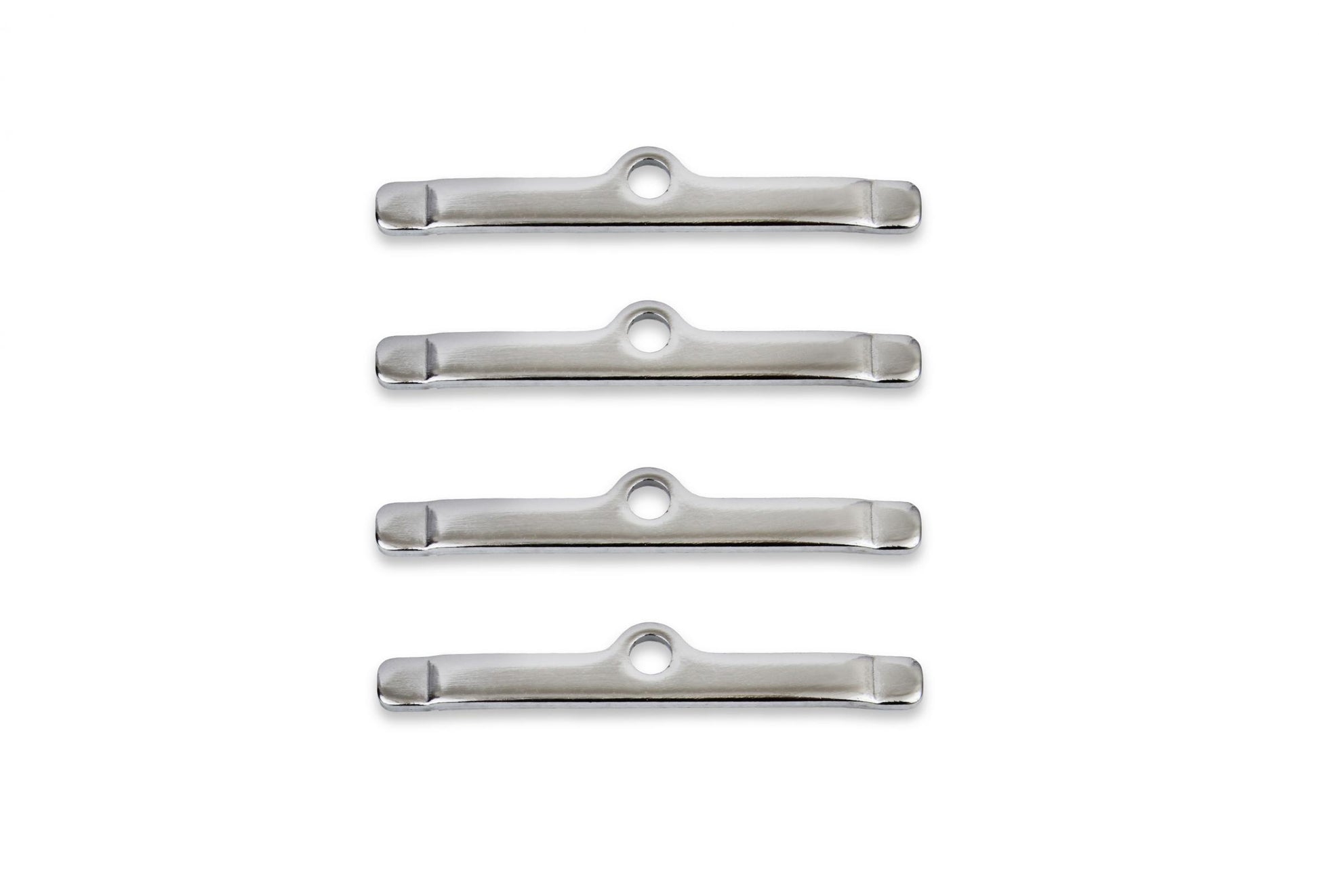 Valve Cover Clamps Chrome Custom extra long, 1/4 Inch Diameter Holes, 4 in a set Mr Gasket