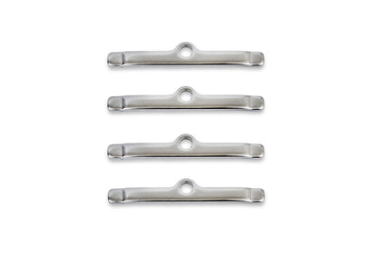 Valve Cover Clamps Chrome Custom extra long, 1/4 Inch Diameter Holes, 4 in a set Mr Gasket