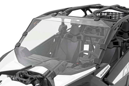 Rough Country Can-Am Scratch Resistant Full Windshield 17-20 Maverick X3 Rough Country