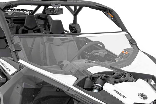 Rough Country Can-Am Scratch Resistant Half Windshield 17-20 Maverick X3 Rough Country