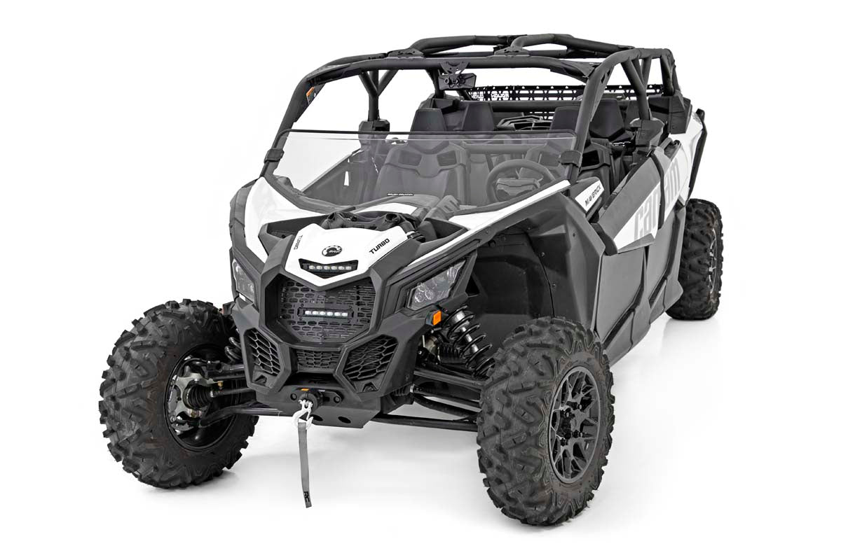 Can-Am Scratch Resistant Half Windshield 17-20 Maverick X3 Rough Country-2