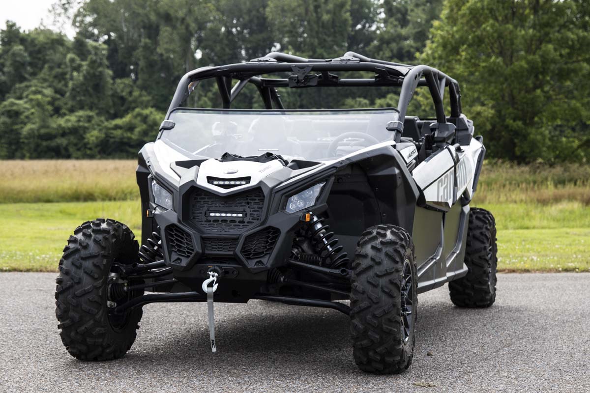 Can-Am Scratch Resistant Half Windshield 17-20 Maverick X3 Rough Country-4