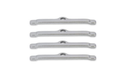 Valve Cover Clamps Chrome Custom extra long, 1/4 Inch Diameter Holes, 4 in a set Mr Gasket-1