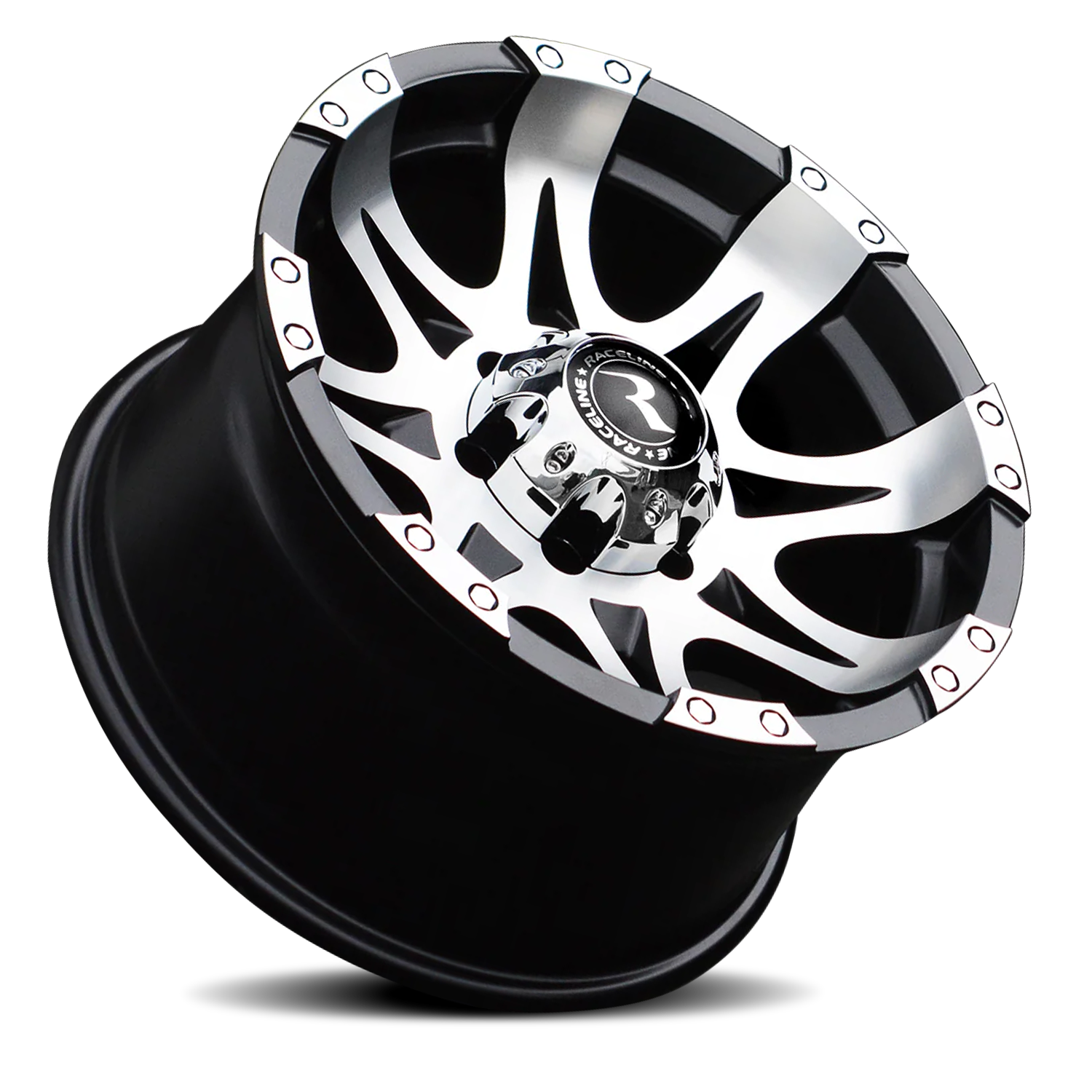 Raceline Wheels Aluminum Wheels 18x9 Raptor 982 Black Machined Face Raceline Wheels