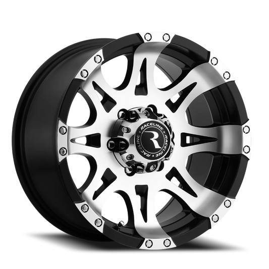 Raceline Wheels Aluminum Wheels 18x9 Raptor 982 Black Machined Face Raceline Wheels