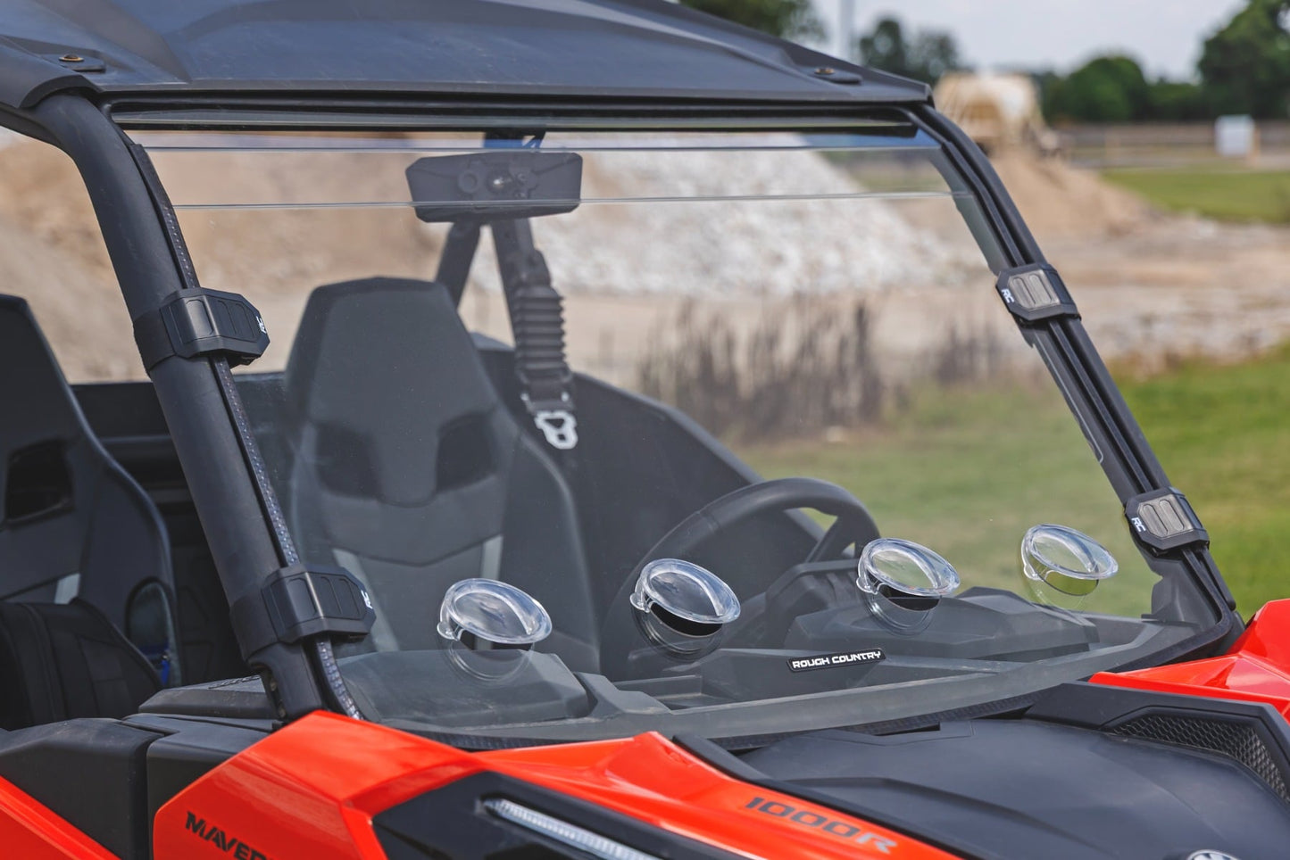 Vented Full Windshield Scratch Resistant Can-Am Maverick Sport 1000R Rough Country-4