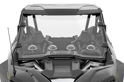 Vented Full Windshield Scratch Resistant Polaris RZR Turbo R 4 Rough Country-3