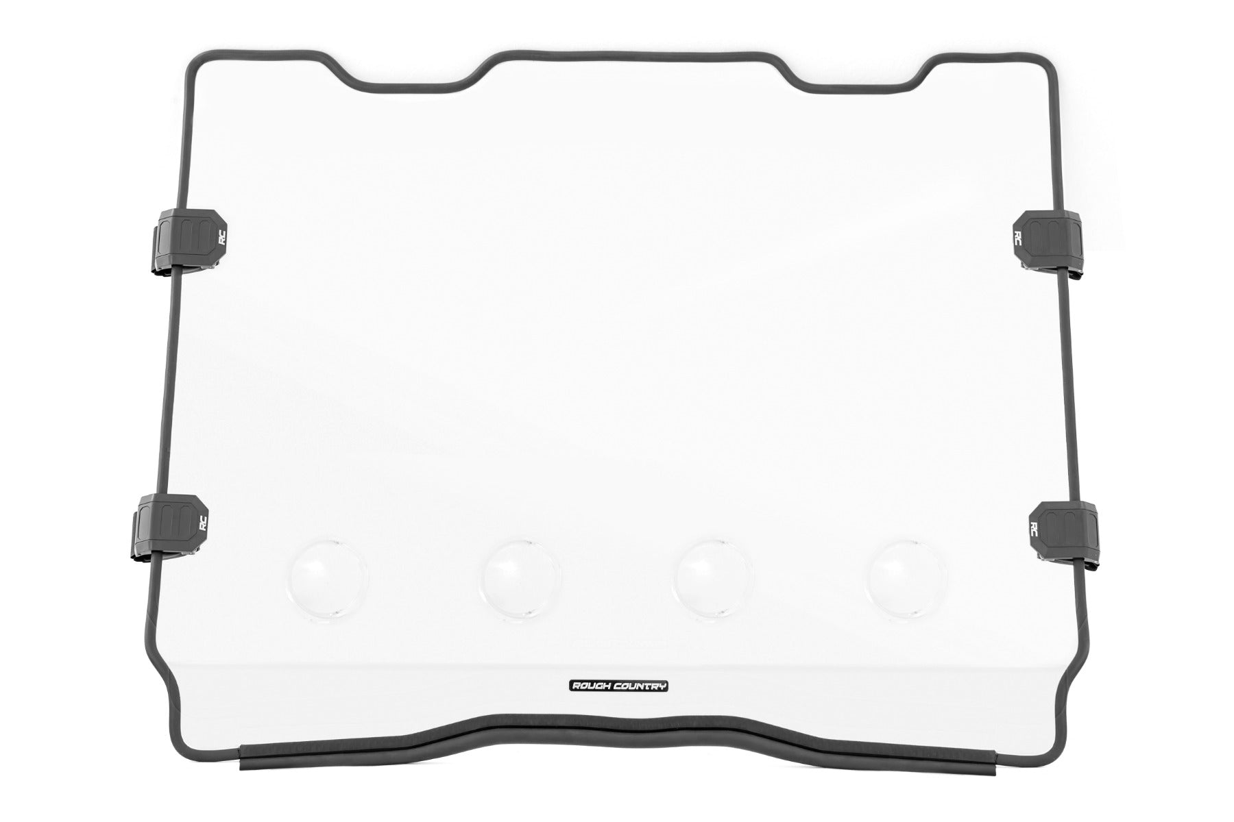 Vented Full Windshield Scratch Resistant Polaris RZR Turbo R 4 Rough Country-4