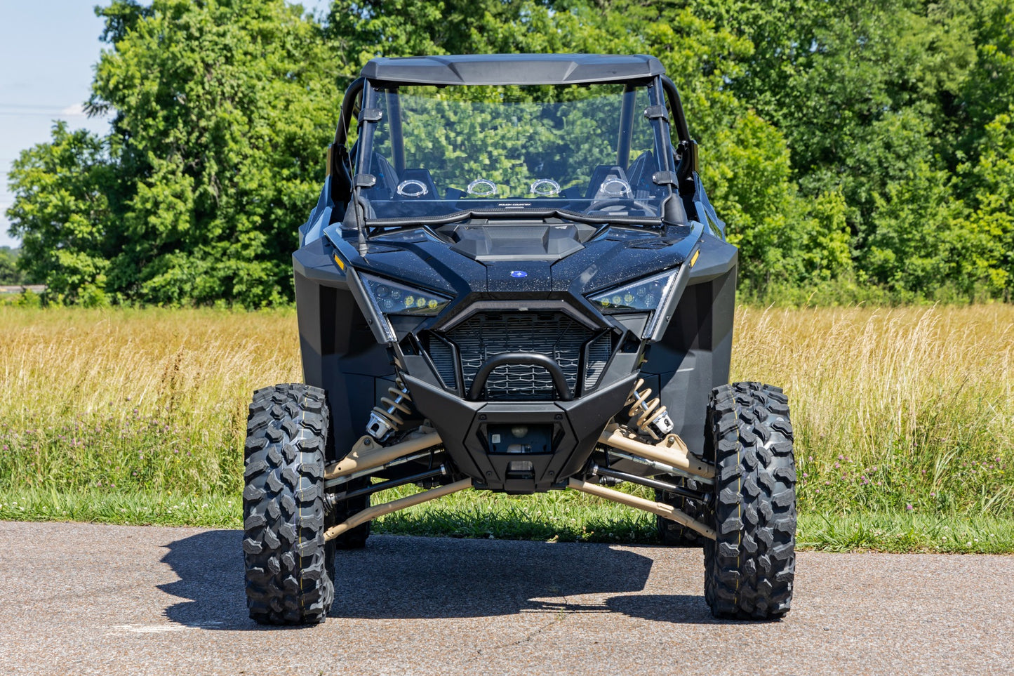Vented Full Windshield Scratch Resistant Polaris RZR Turbo R 4 Rough Country-5