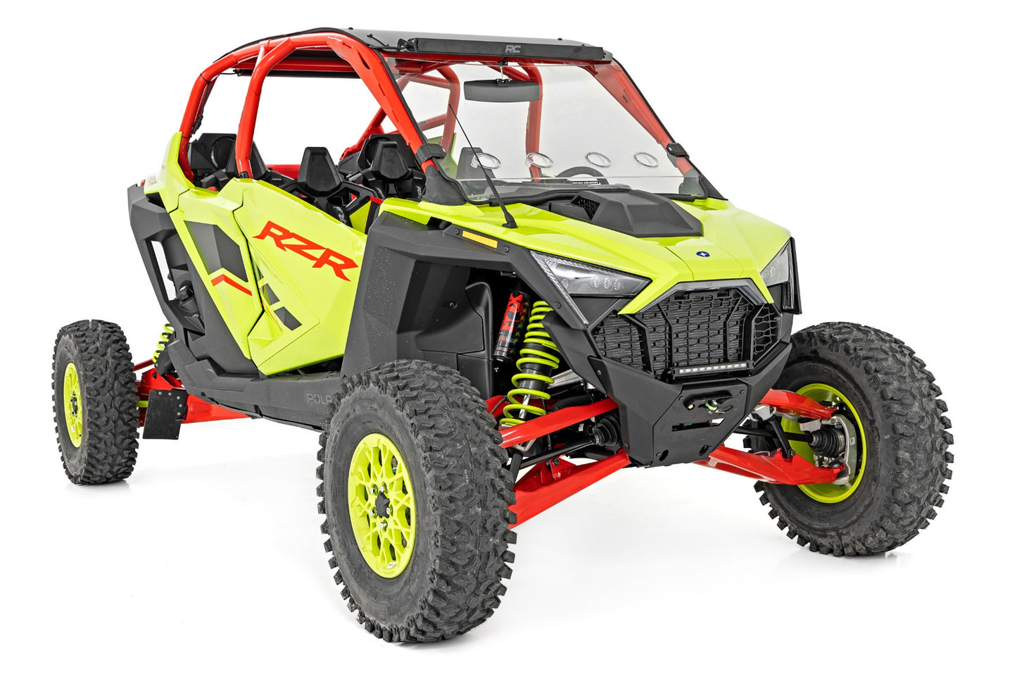 Rough Country Vented Full Windshield Scratch Resistant Bolt On Roof Polaris RZR Pro R (2022) Rough Country