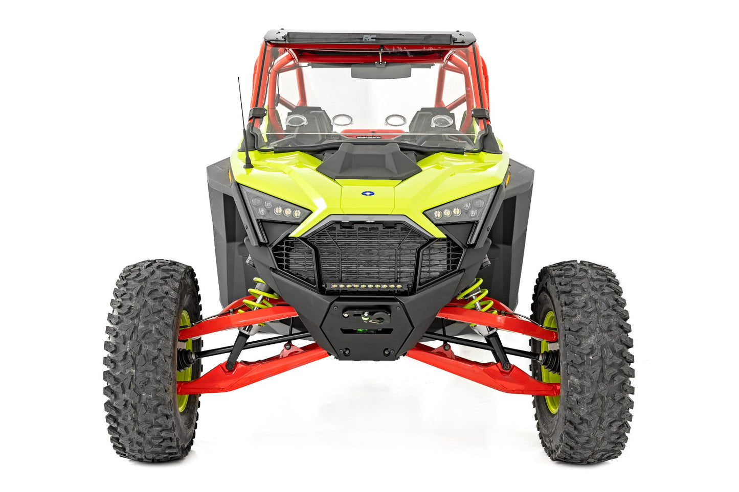 Vented Full Windshield Scratch Resistant Polaris RZR Turbo R Rough Country-3