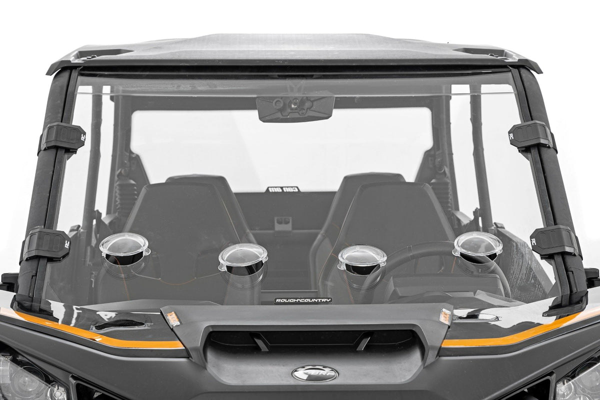 Vented Full Windshield Scratch Resistant Can-Am Commander XT (21-22) Rough Country-3