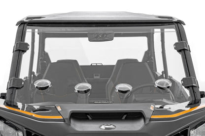 Vented Full Windshield Scratch Resistant Can-Am Commander XT (21-22) Rough Country-3