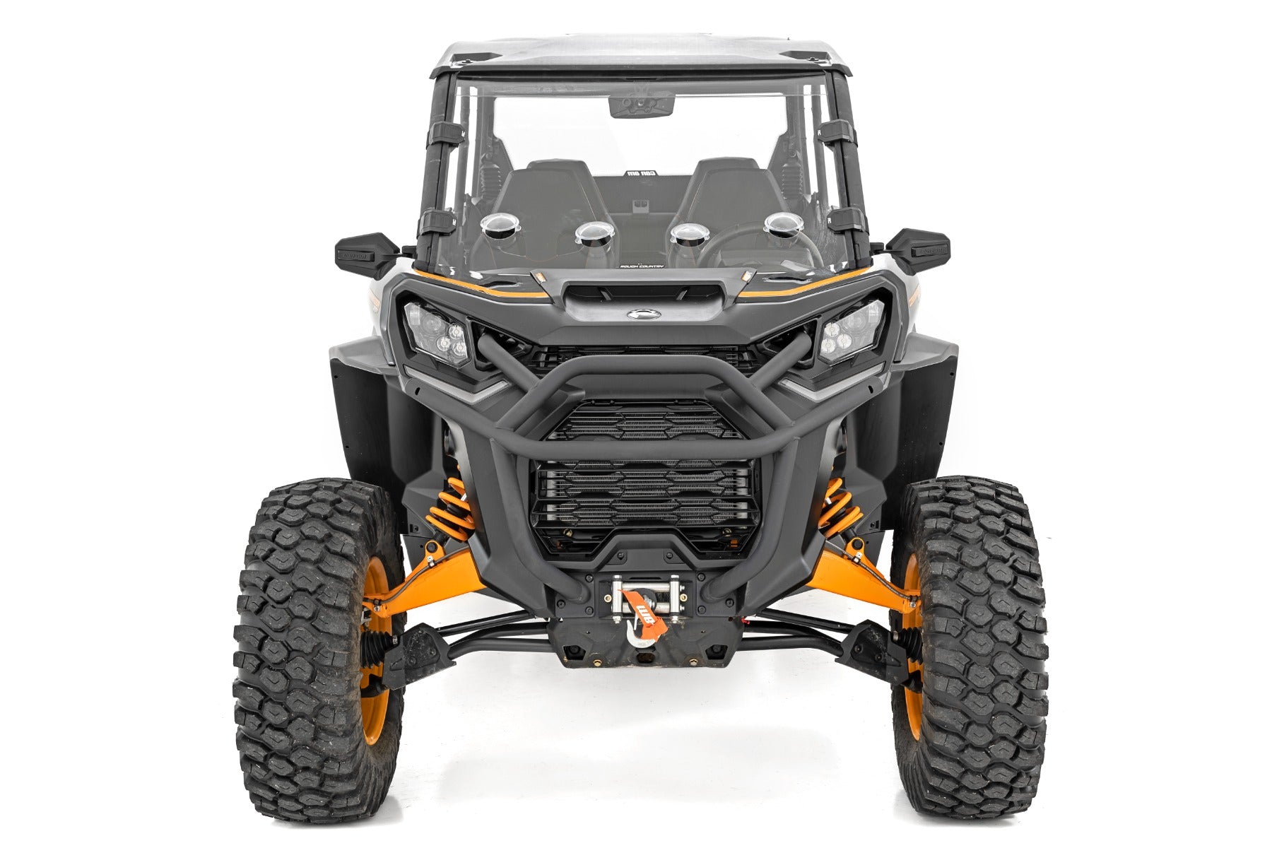 Vented Full Windshield Scratch Resistant Can-Am Commander XT (21-22) Rough Country-4