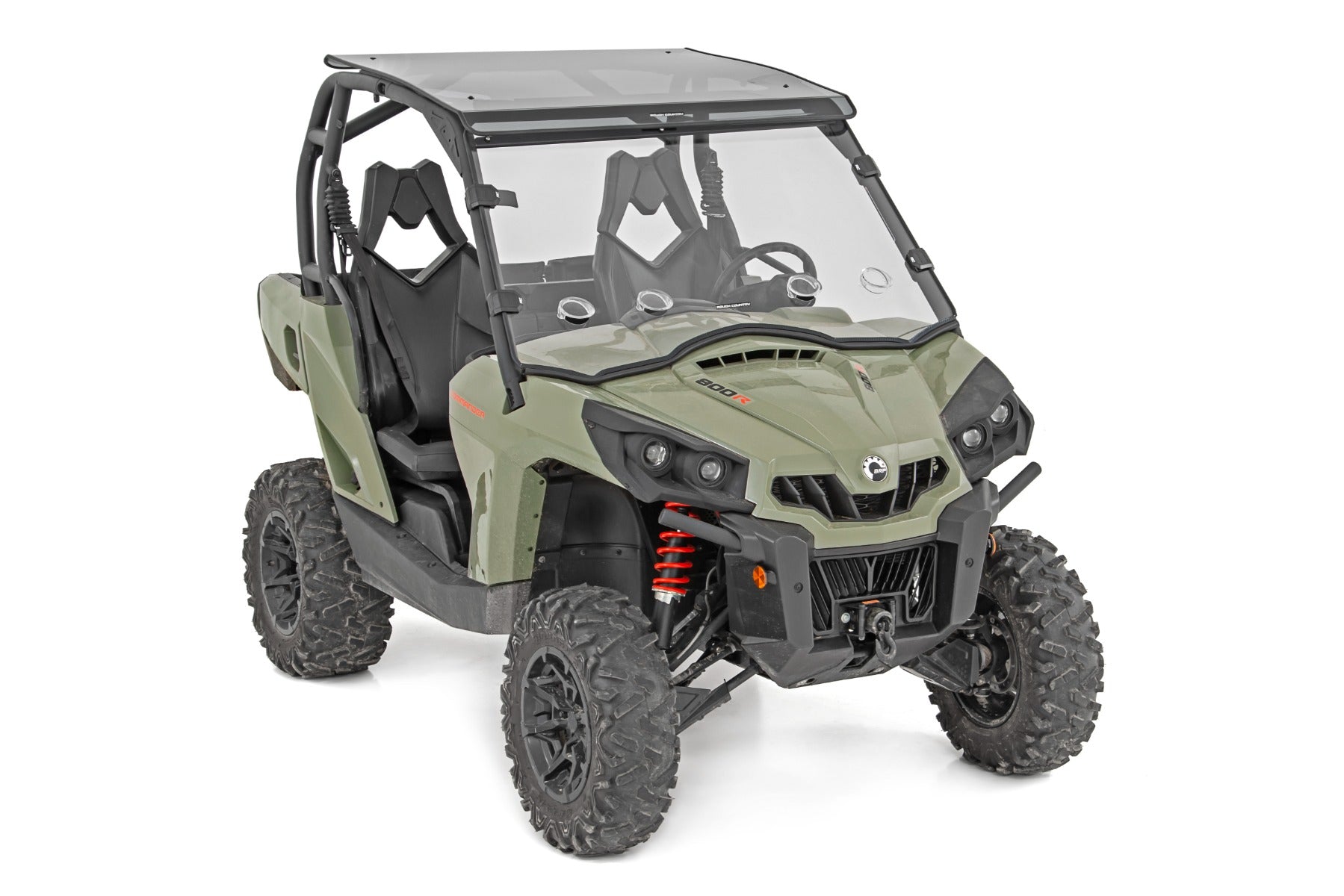 Vented Full Windshield Scratch Resistant 11-20 Can-Am Commander Rough Country-3