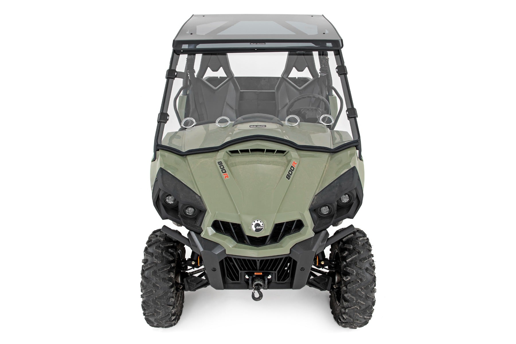 Vented Full Windshield Scratch Resistant 11-20 Can-Am Commander Rough Country-4