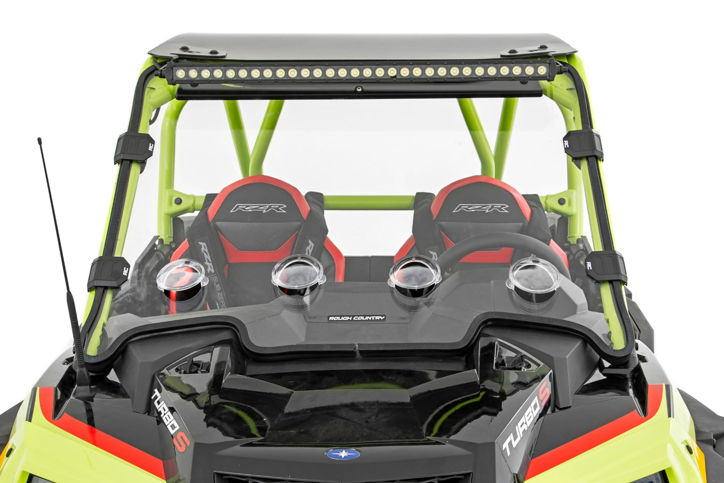 Vented Full Windshield Scratch Resistant 19-21 Polaris RZR Turbo S Rough Country-3