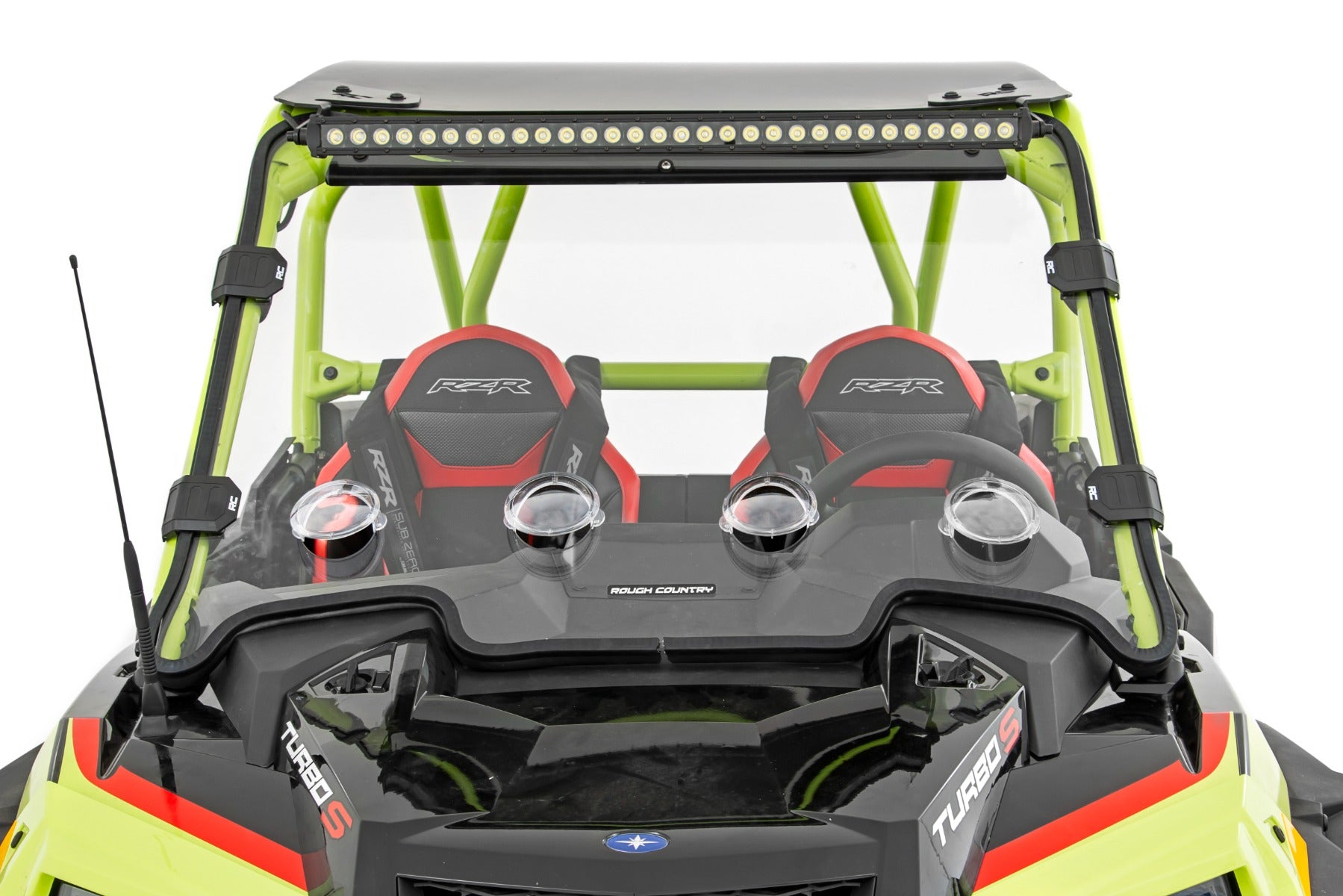 Vented Full Windshield Scratch Resistant 19-21 Polaris RZR Turbo S Rough Country-3