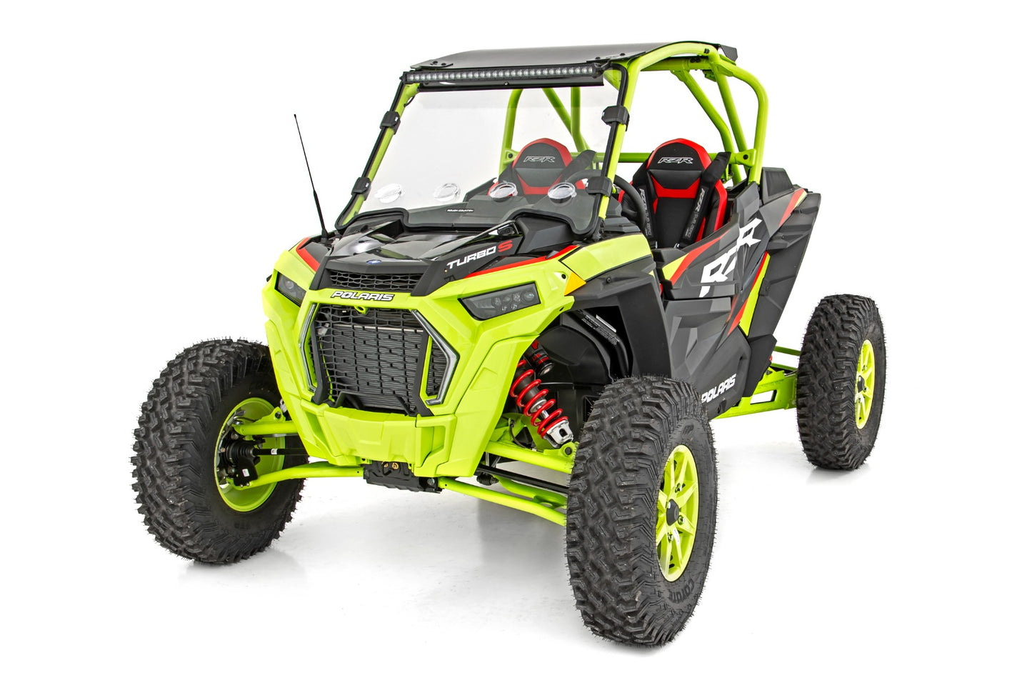 Vented Full Windshield Scratch Resistant 19-21 Polaris RZR Turbo S Rough Country-4