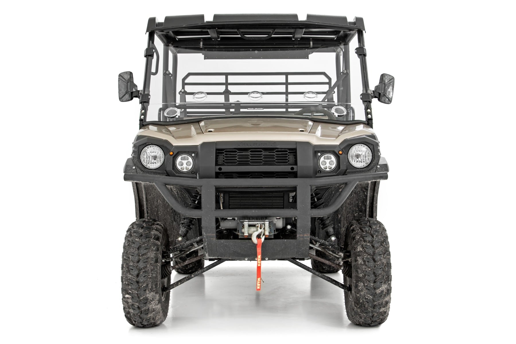Vented Full Windshield Scratch Resistant Kawasaki Mule PRO-FX Rough Country-1