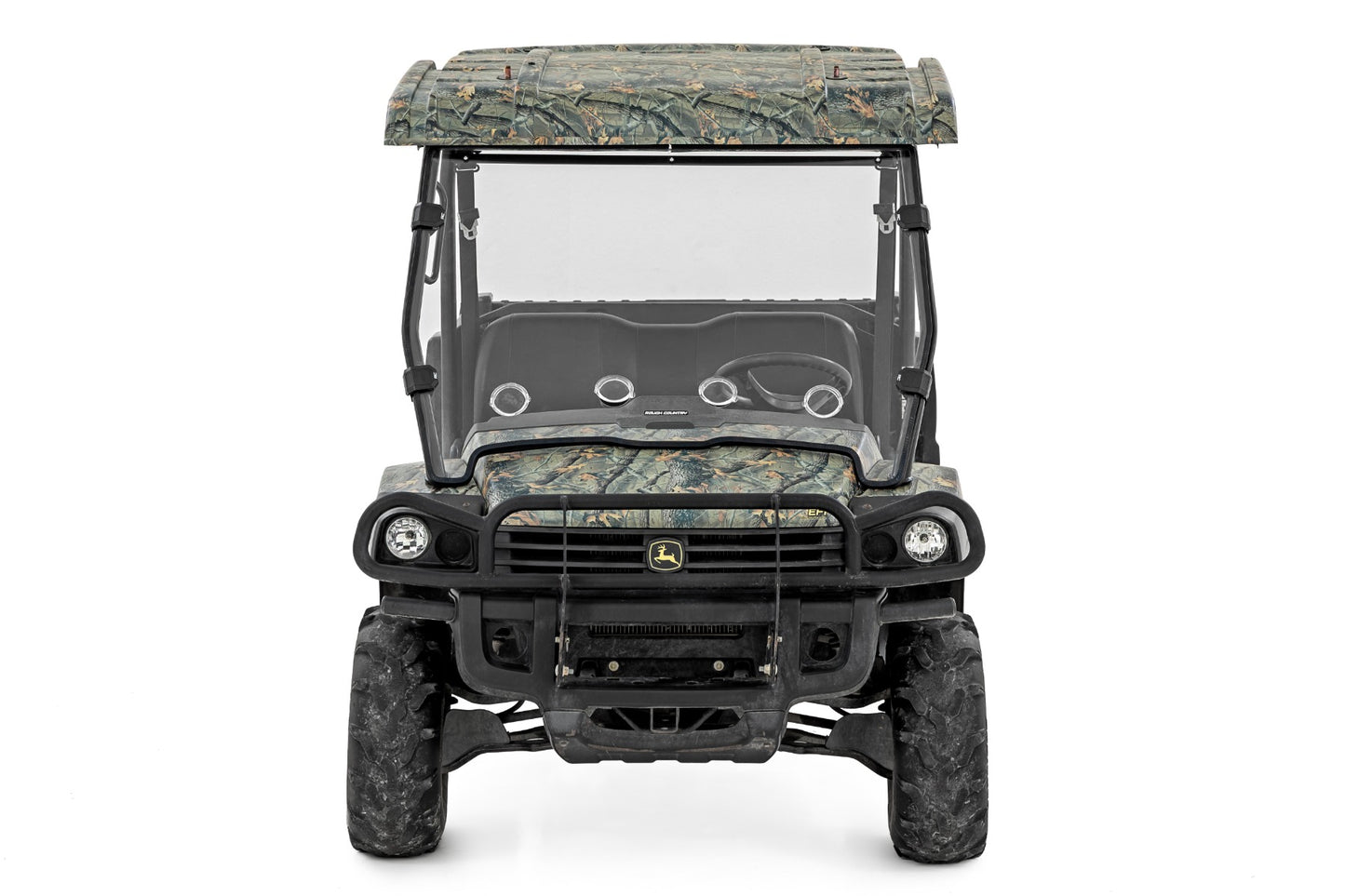 Vented Full Windshield Scratch Resistant John Deere Gator XUV 625/Gator XUV 850 Rough Country-1