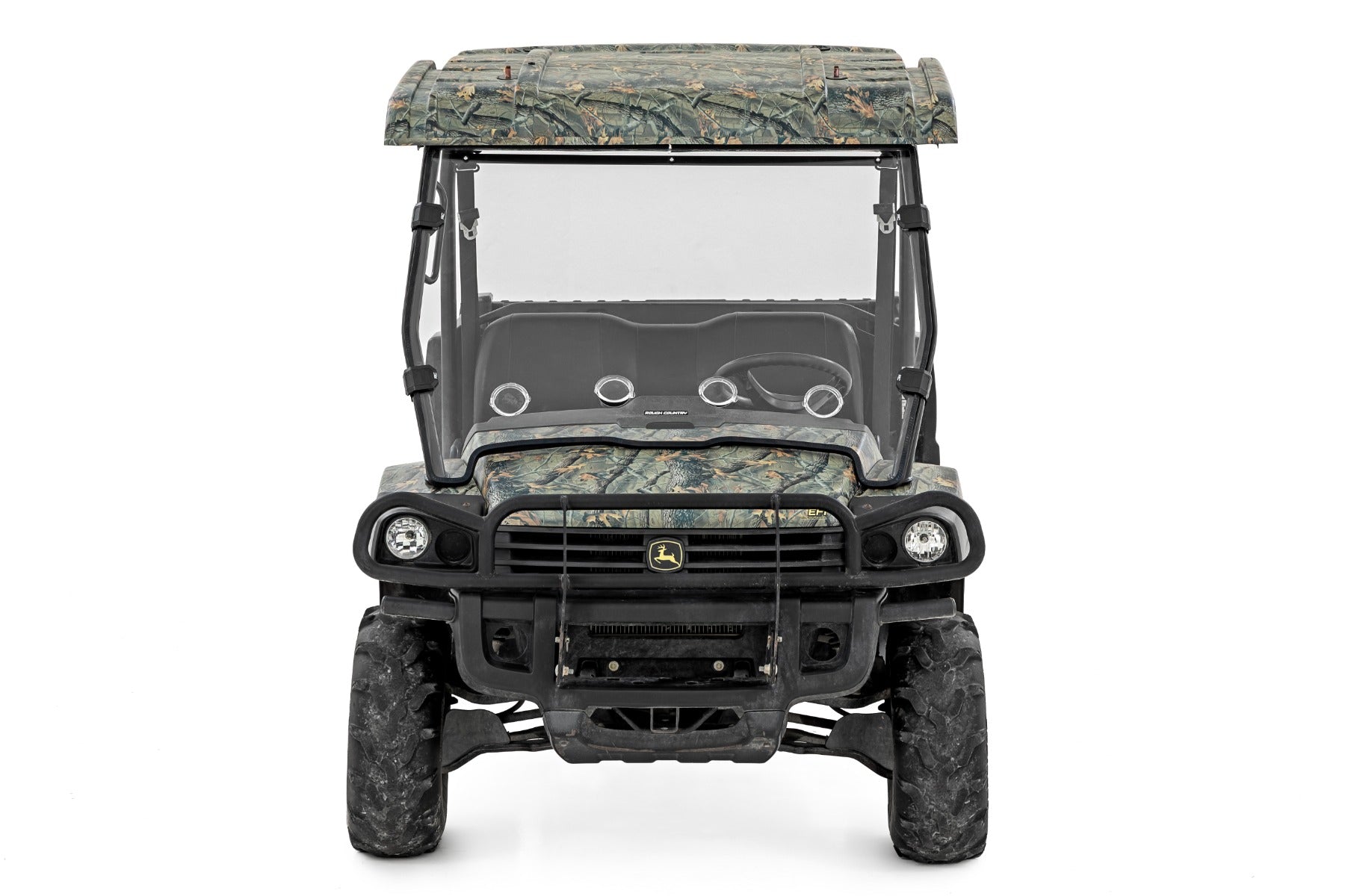Vented Full Windshield Scratch Resistant John Deere Gator XUV 625/Gator XUV 850 Rough Country-1