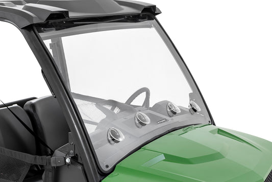 Vented Full Windshield Scratch Resistant John Deere Gator XUV 835 Rough Country-1