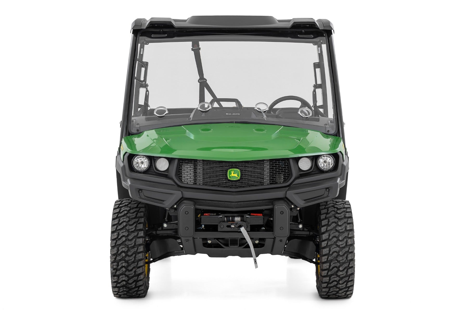 Vented Full Windshield Scratch Resistant John Deere Gator XUV 835 Rough Country-3