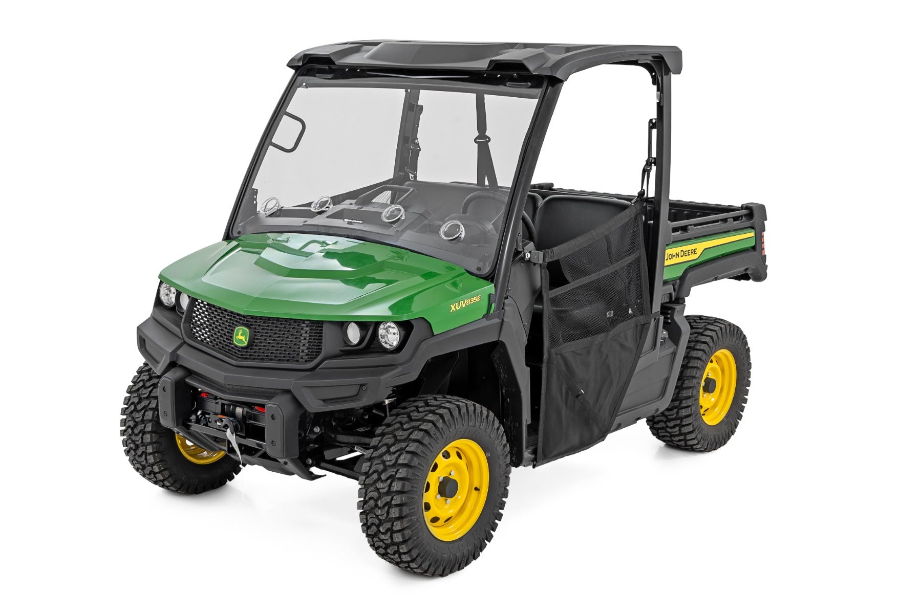 Vented Full Windshield Scratch Resistant John Deere Gator XUV 835 Rough Country-4