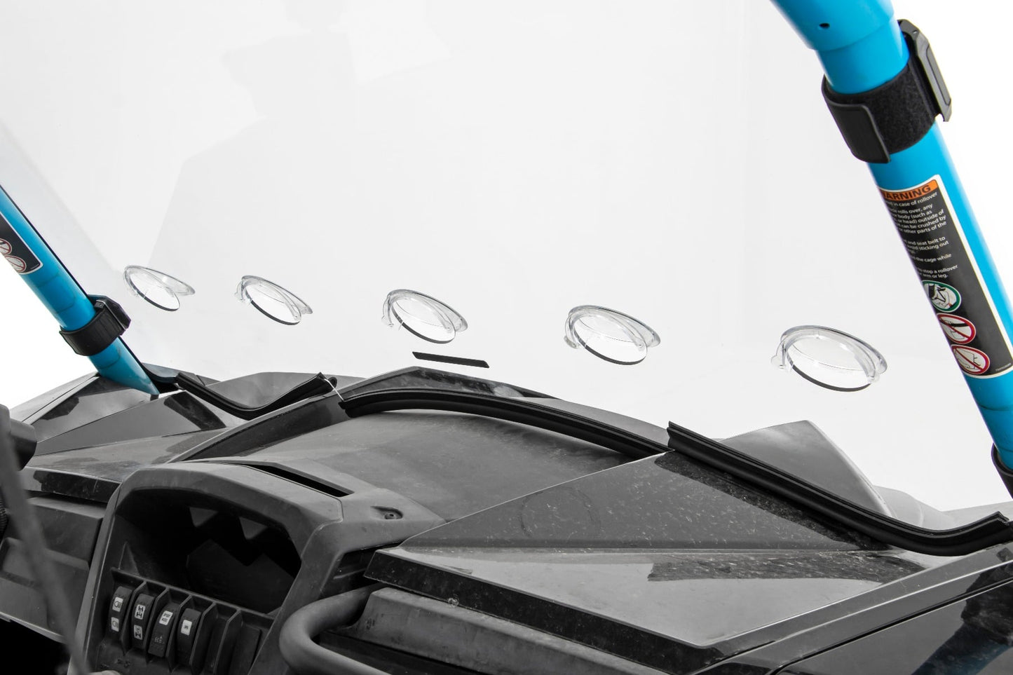 Vented Full Windshield Scratch Resistant Can-Am Maverick Max 1000R X Rough Country-1