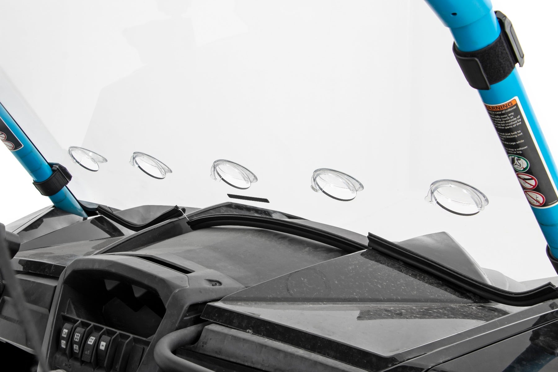 Vented Full Windshield Scratch Resistant Can-Am Maverick Max 1000R X Rough Country-1