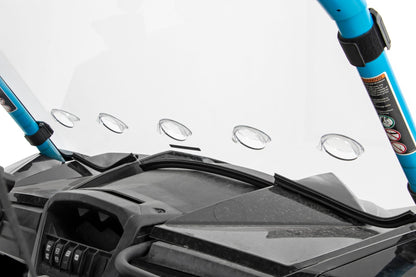 Vented Full Windshield Scratch Resistant Can-Am Maverick Max 1000R X Rough Country-1