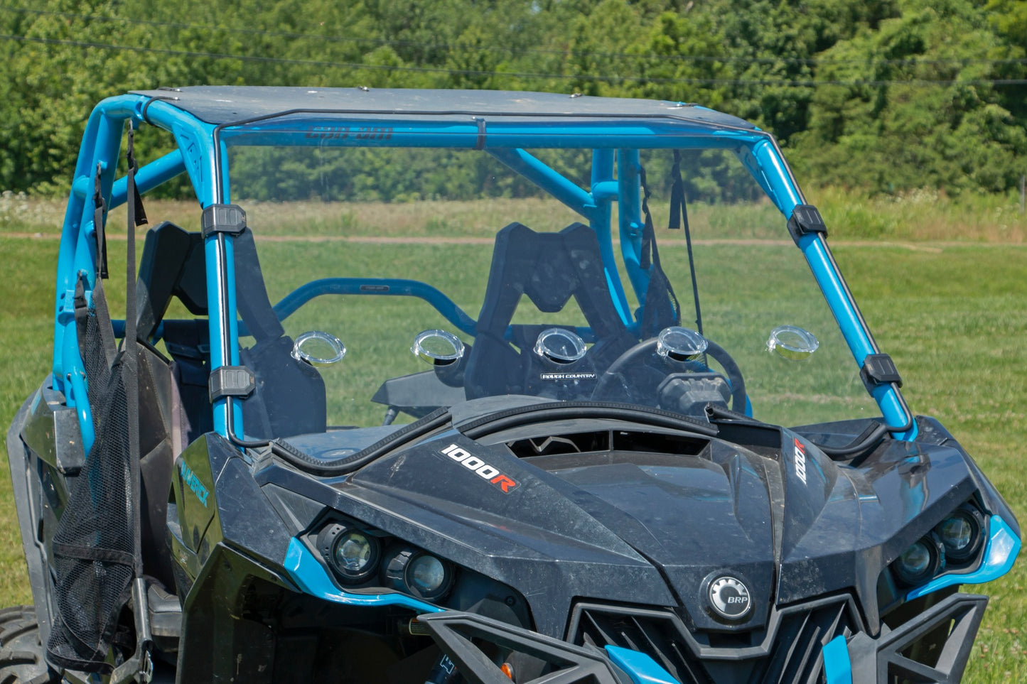 Vented Full Windshield Scratch Resistant Can-Am Maverick Max 1000R X Rough Country-5