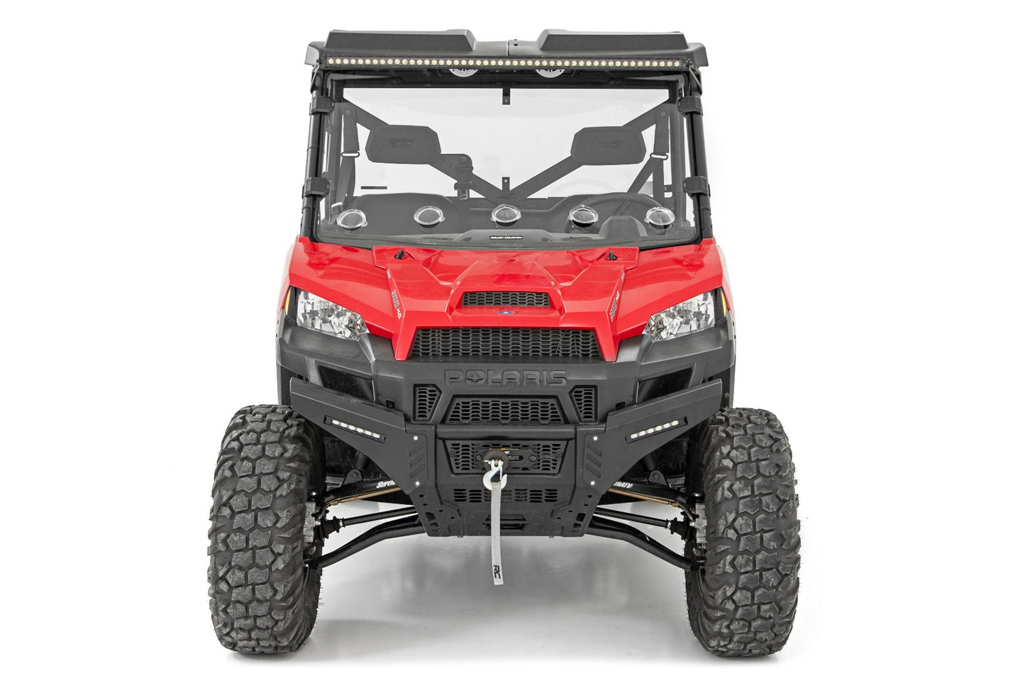 Rough Country Polaris Scratch Resistant Full Vented Windshield For 16-18 Ranger 1000XP and 13-20 Ranger 900XP Rough Country