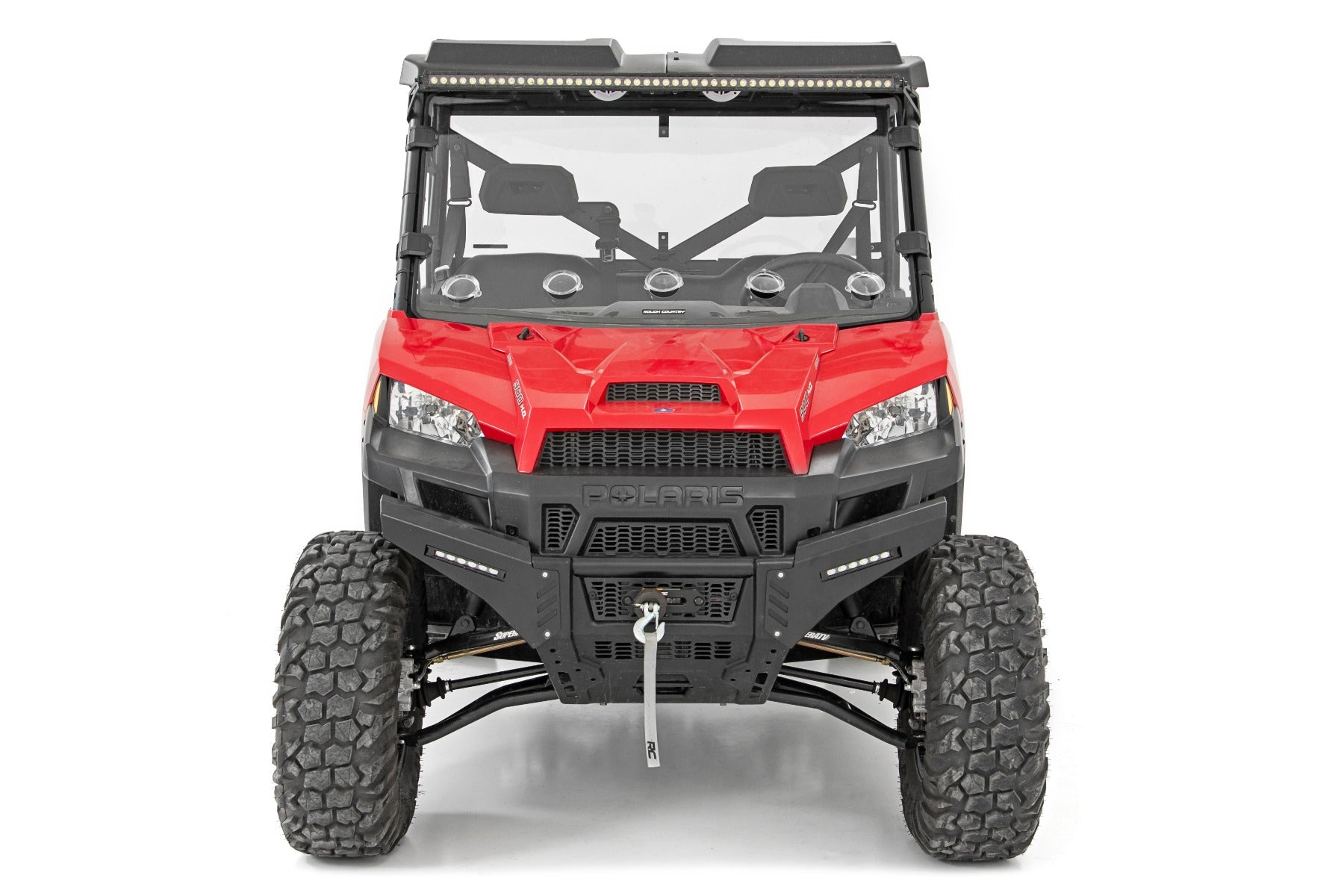 Rough Country Polaris Scratch Resistant Full Vented Windshield For 16-18 Ranger 1000XP and 13-20 Ranger 900XP Rough Country