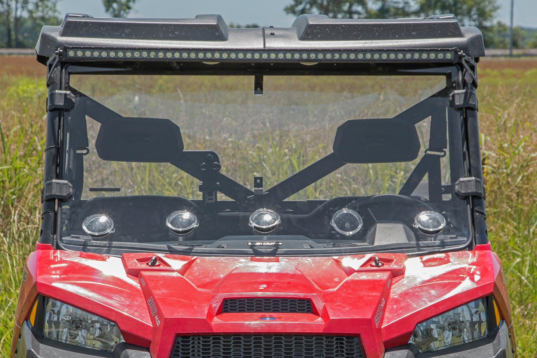 Rough Country Polaris Scratch Resistant Full Vented Windshield For 16-18 Ranger 1000XP and 13-20 Ranger 900XP Rough Country
