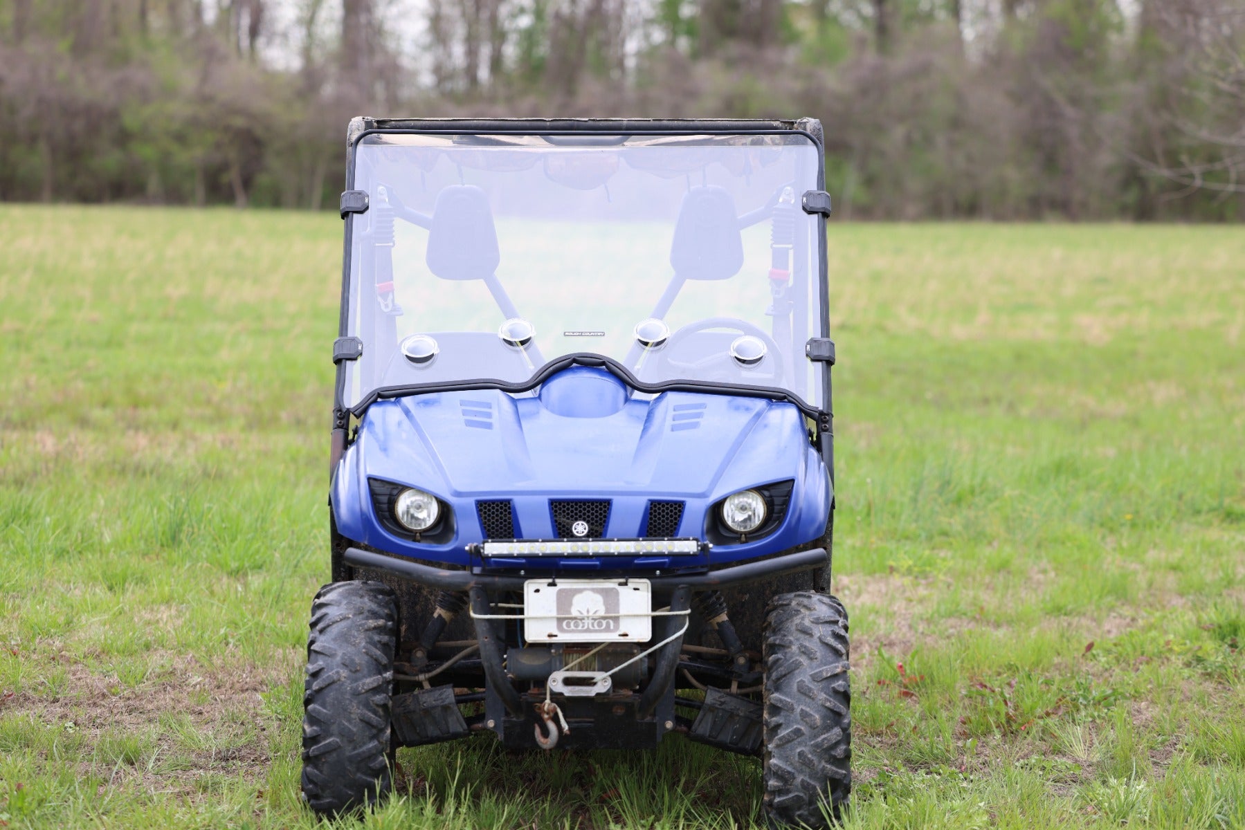 Vented Full Windshield Scratch Resistant Yamaha Rhino 450/Rhino 700 Rough Country-1