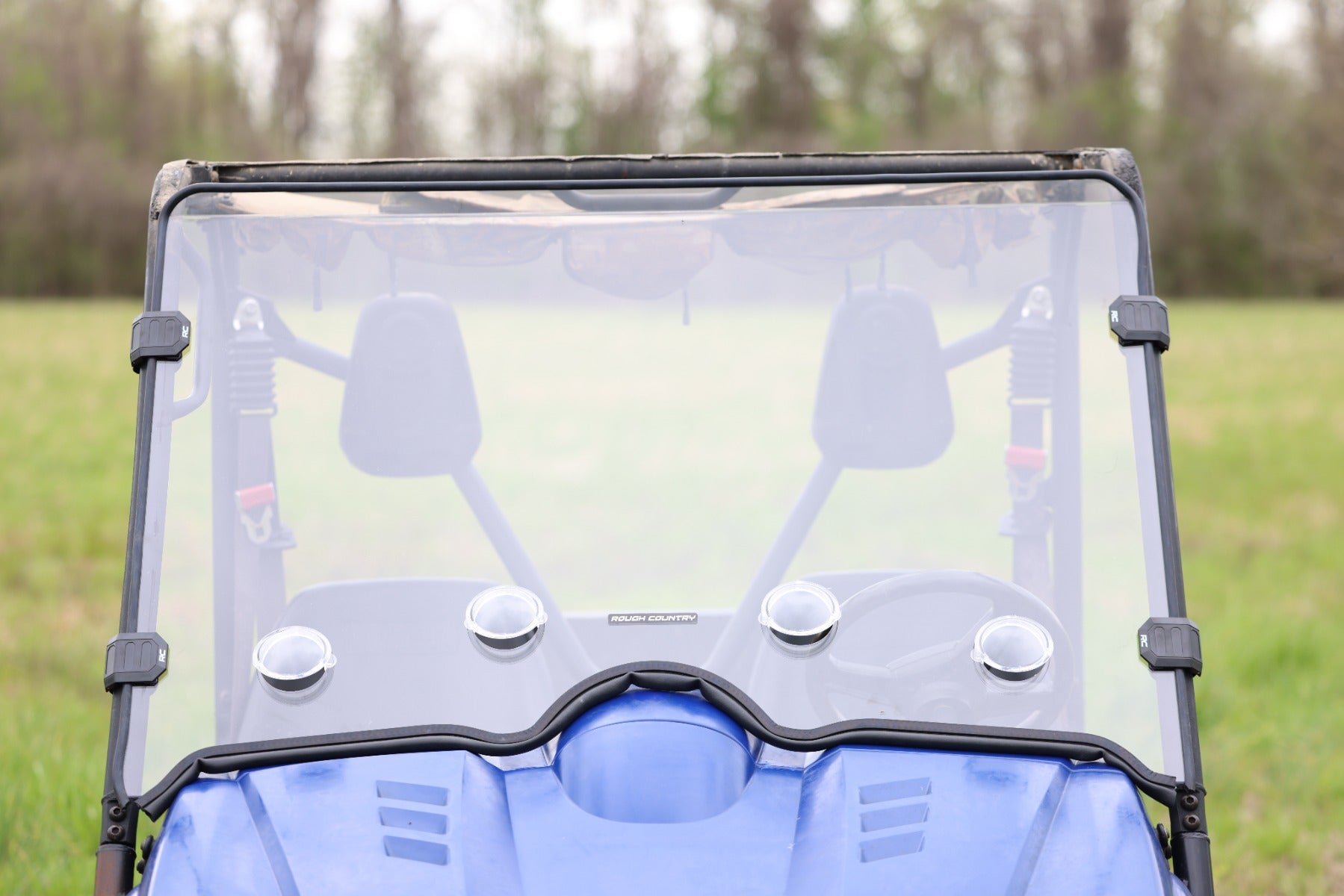 Vented Full Windshield Scratch Resistant Yamaha Rhino 450/Rhino 700 Rough Country-4