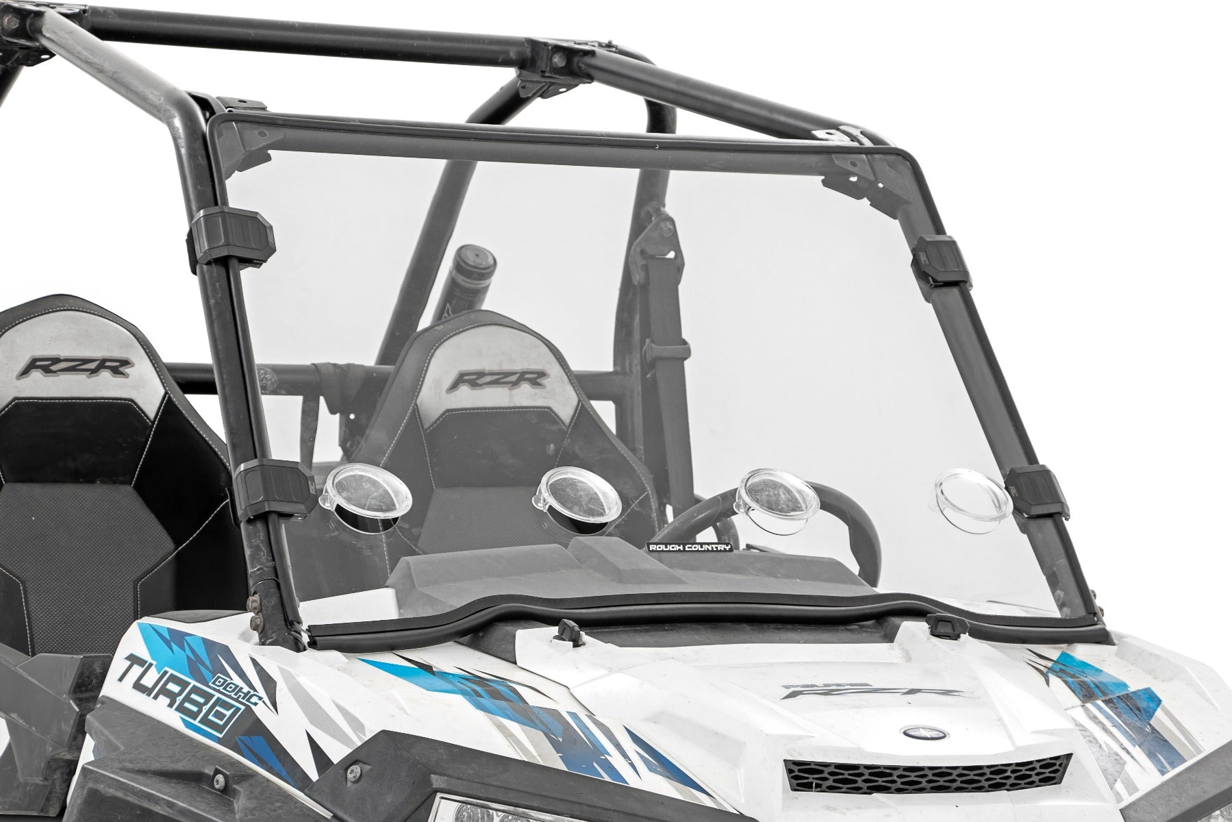Rough Country Polaris Scratch Resistant Vented Full Windshield without Factory Plastic Visor 16-18 Polaris RZR 900/1000XP Turbo Rough Country