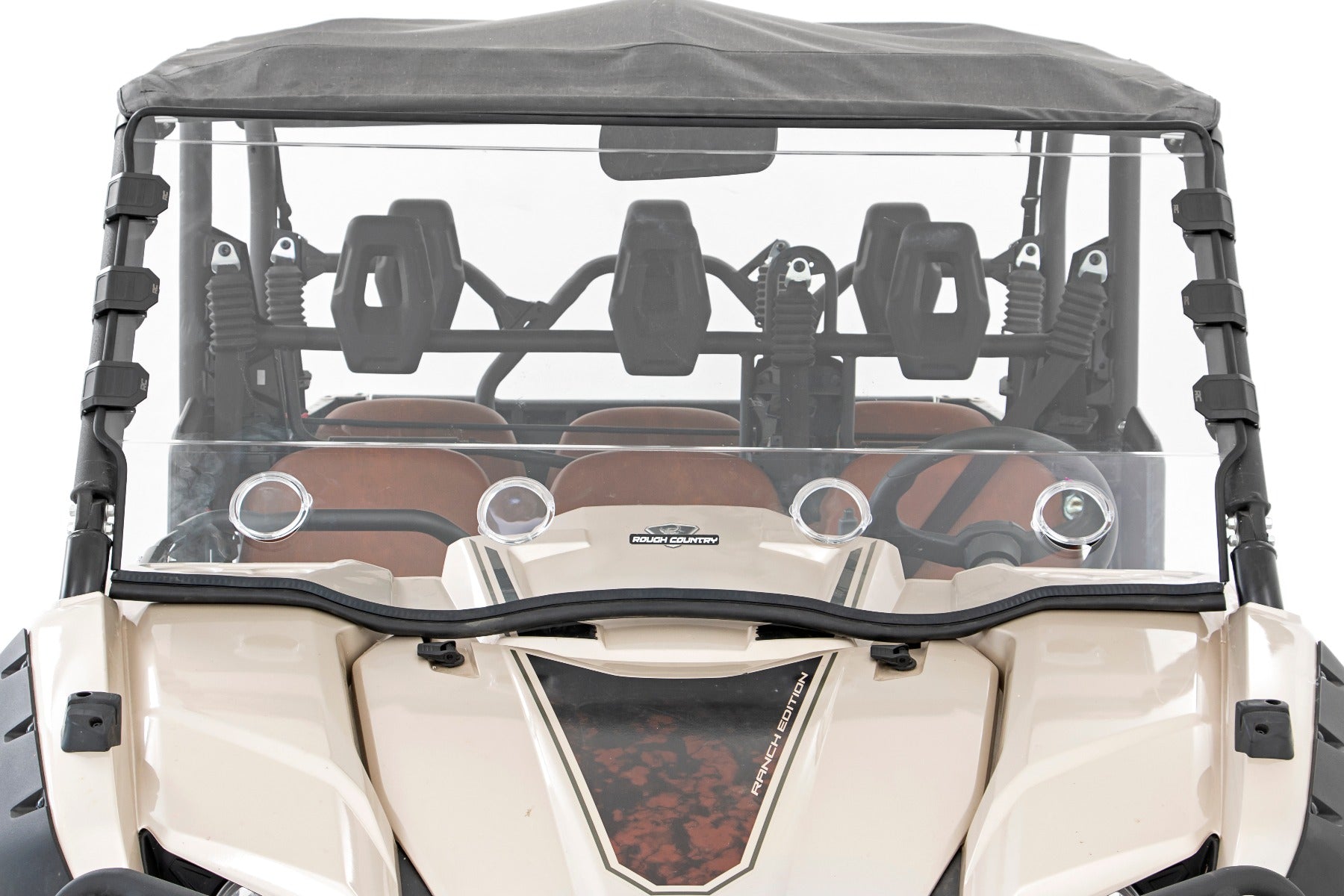 Vented Full Windshield Scratch Resistant Yamaha Viking 700 Rough Country-3