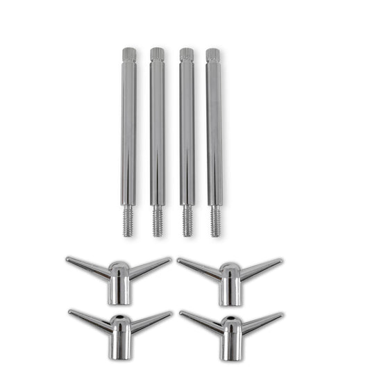 Valve Cover Y Wing Bolts Chrome Plated 4 pack Fits Chevrolet 262-400 Gen I Small Block & Chevrolet 396-454 Big Block 1/4-20 x 5/8 Inch Mr Gasket-1