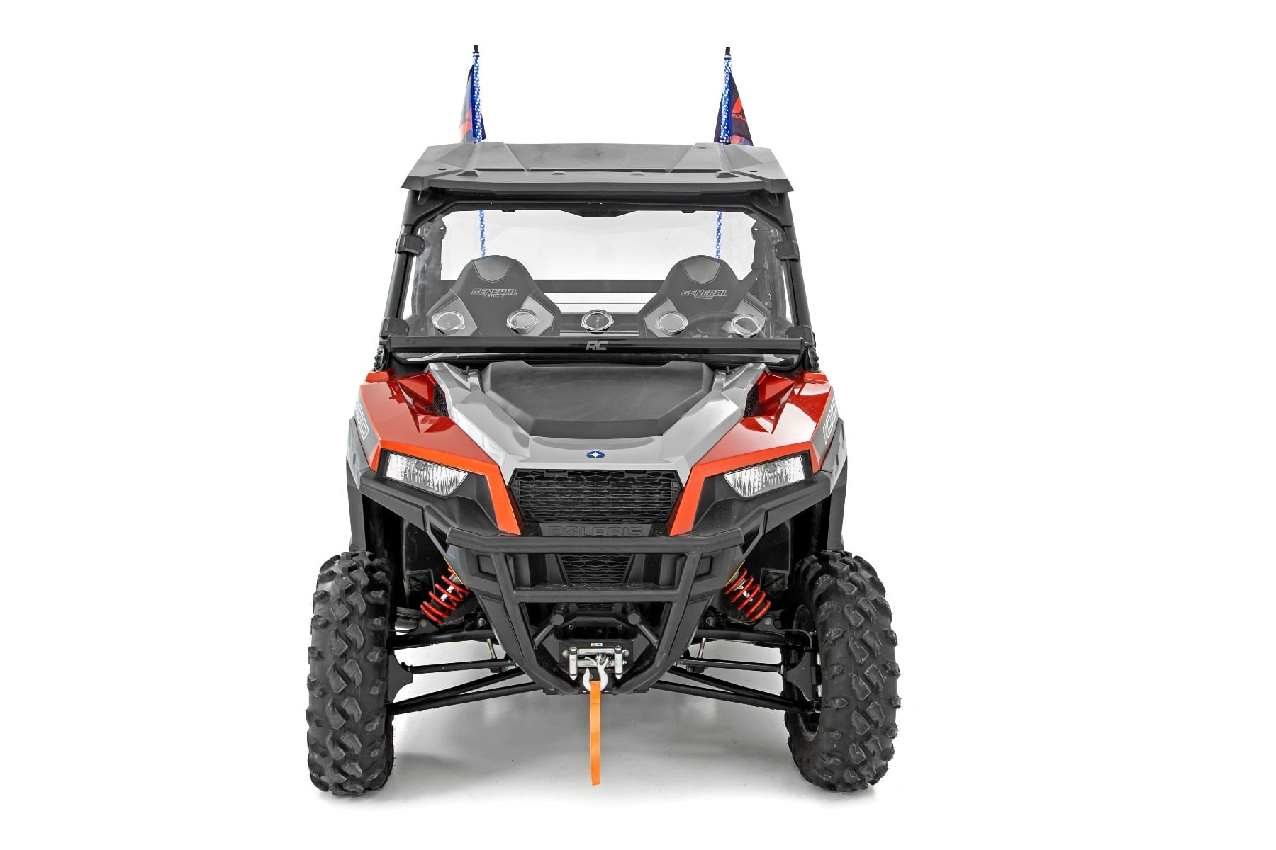 Vented Full Windshield Scratch Resistant Polaris General XP 4 1000 Rough Country-3