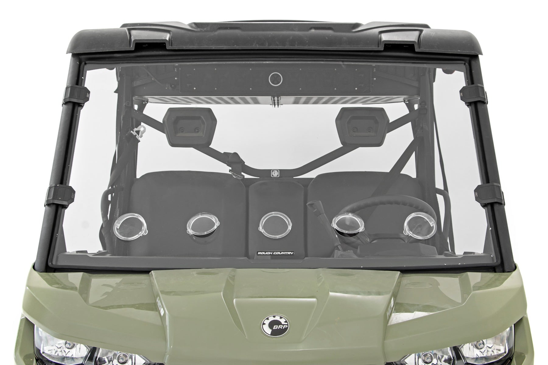 Vented Full Windshield Scratch Resistant Can-Am Defender HD 5/HD 8/HD 9/HD 10 Rough Country-1