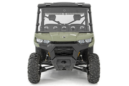 Vented Full Windshield Scratch Resistant Can-Am Defender HD 5/HD 8/HD 9/HD 10 Rough Country-2