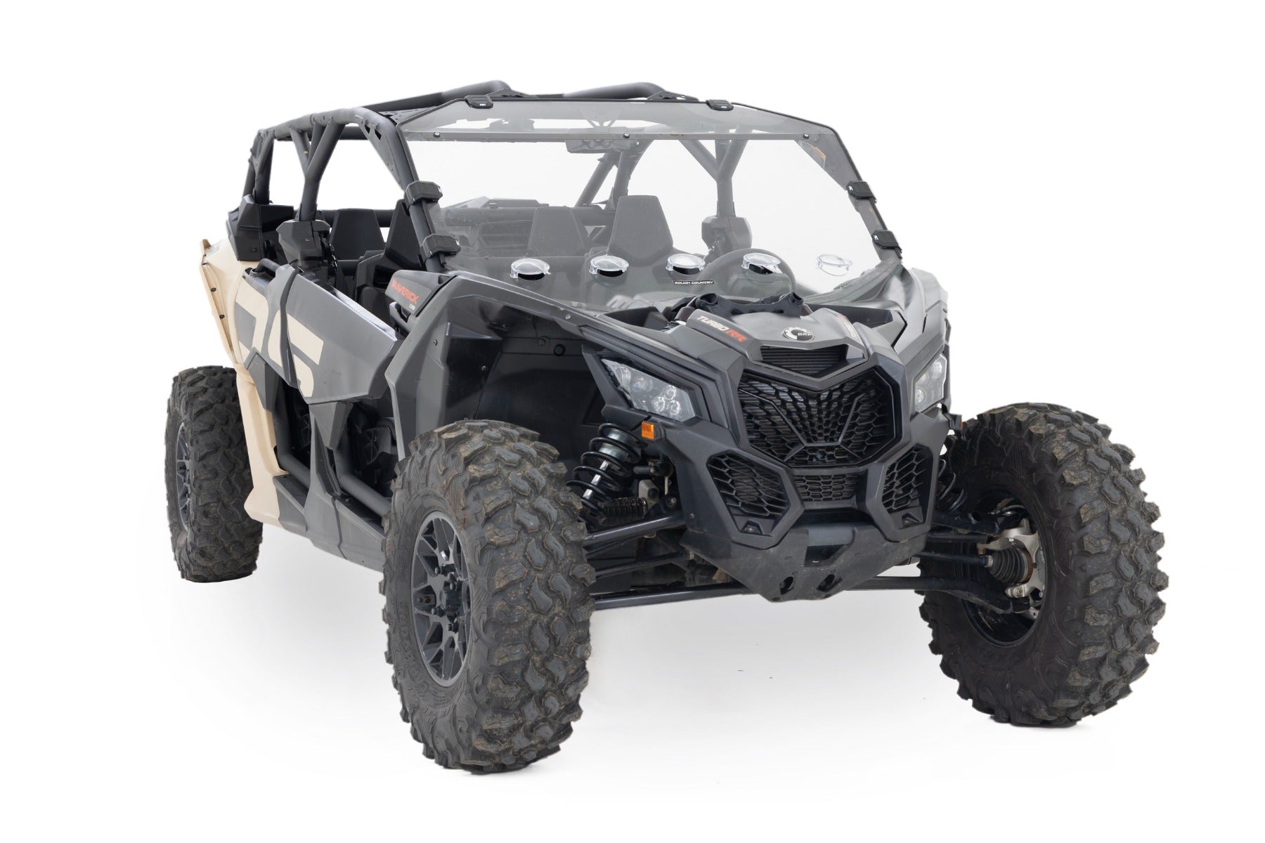 Vented Full Windshield Scratch Resistant Can-Am Maverick X3 Rough Country-1