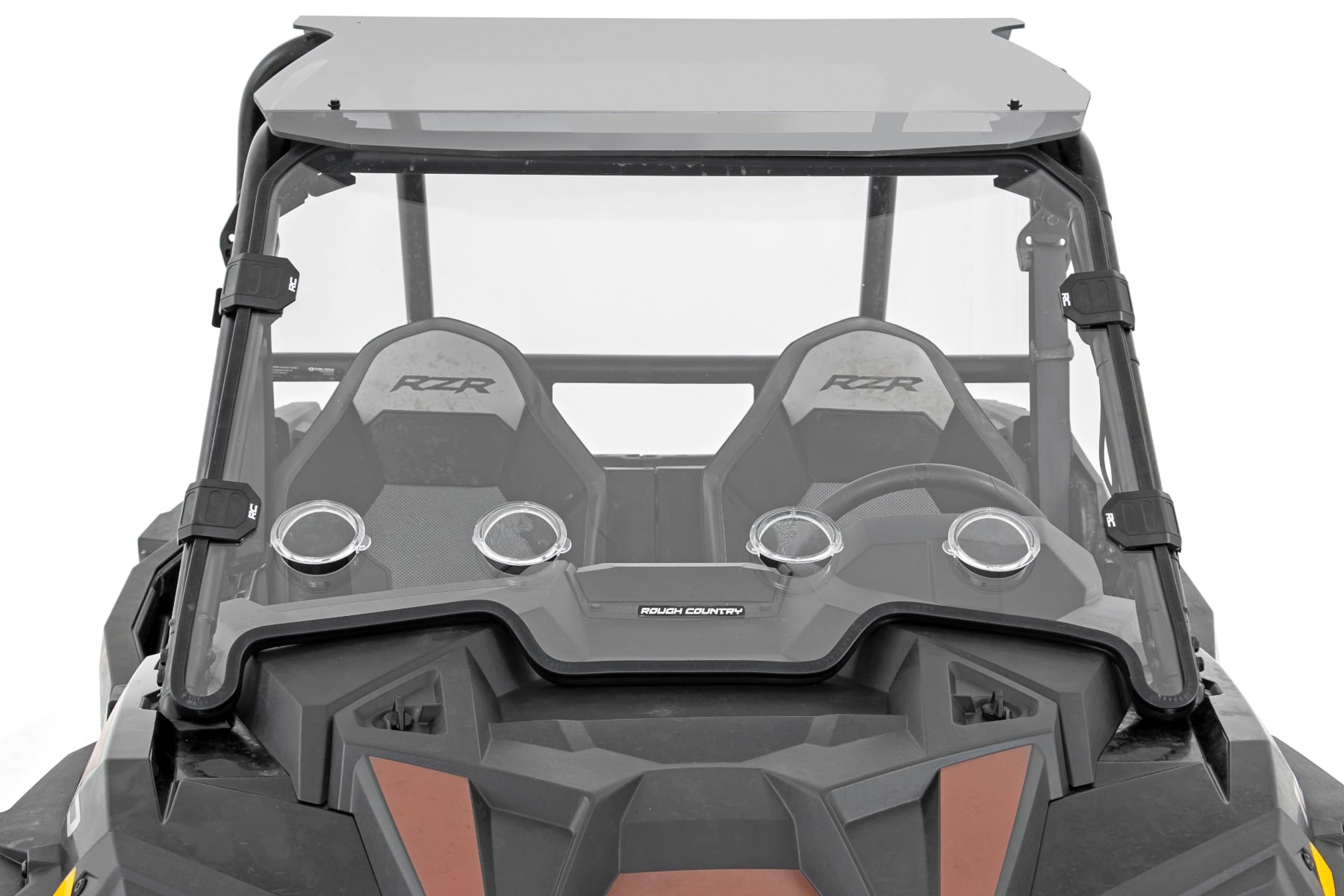 Vented Full Windshield Scratch Resistant Polaris RZR XP 1000 Rough Country-2