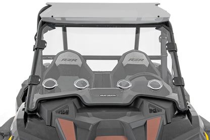 Vented Full Windshield Scratch Resistant Polaris RZR XP 1000 Rough Country-2