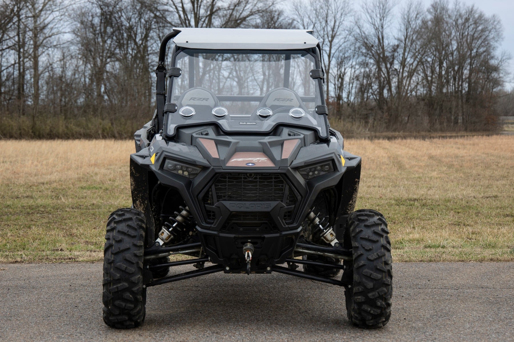 Vented Full Windshield Scratch Resistant Polaris RZR XP 1000 Rough Country-5
