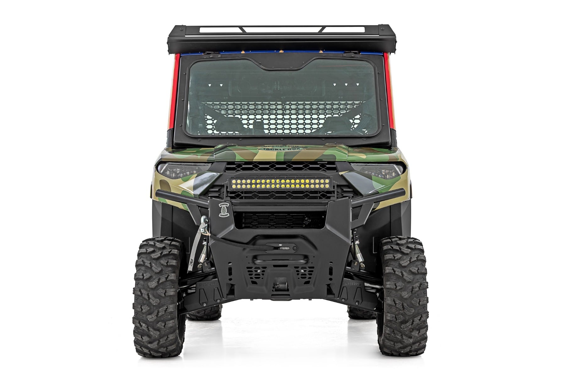 Electric Tilt Windshield Glass Formed Frame Polaris Ranger XP 1000 Rough Country-2
